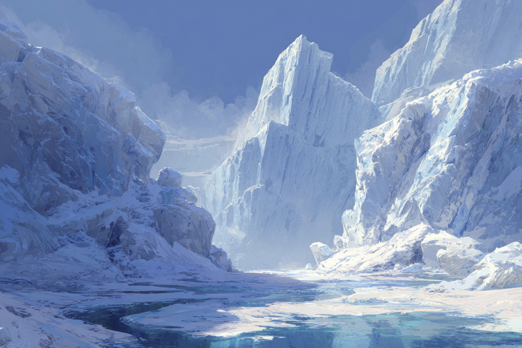 Icy Landscape Background