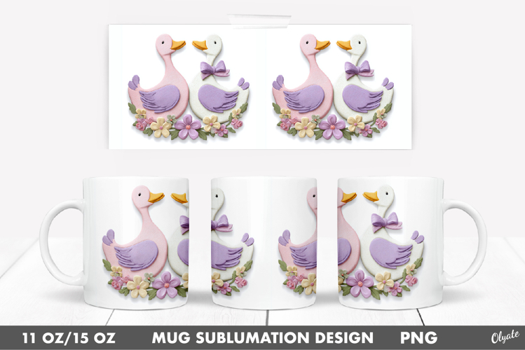 Easter Chickens Mug Sublimation Wrap, Mug 11 OZ, 15 OZ