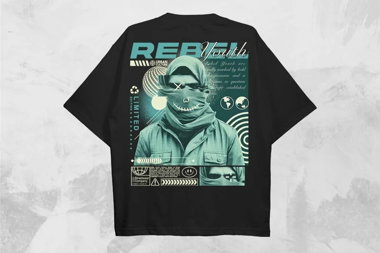 Rebel Youth Streetwear PNG T-shirt Design