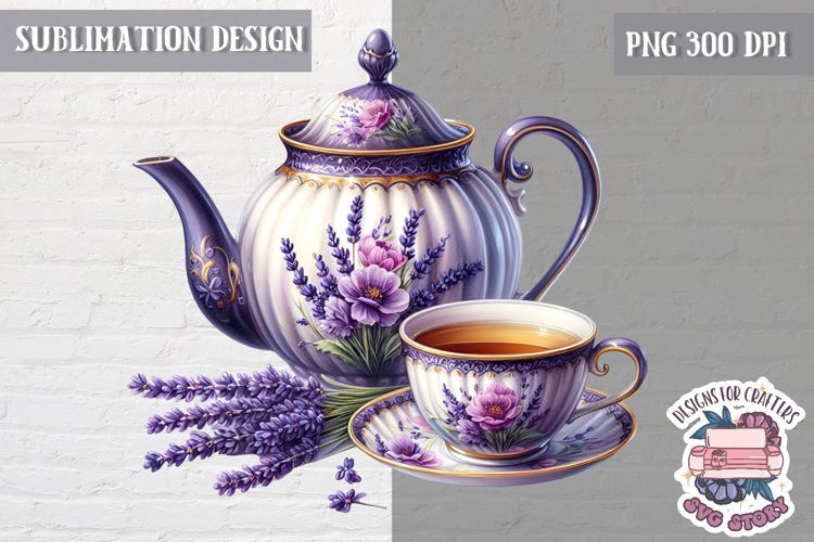 Cute Sublimation design PNG Flowers Lavander Fields Props