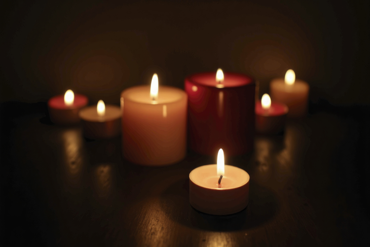 Burning Candles Background Wallpaper