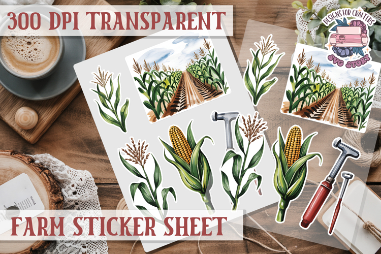Farm sticker sheet Harvest Scrapbook PNG Vegetables Cozy
