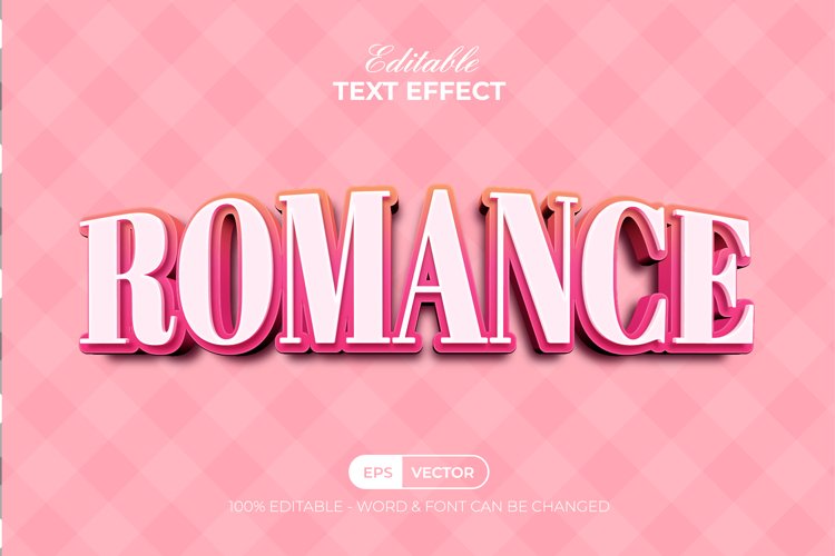 Romance Pink Text Effect Style