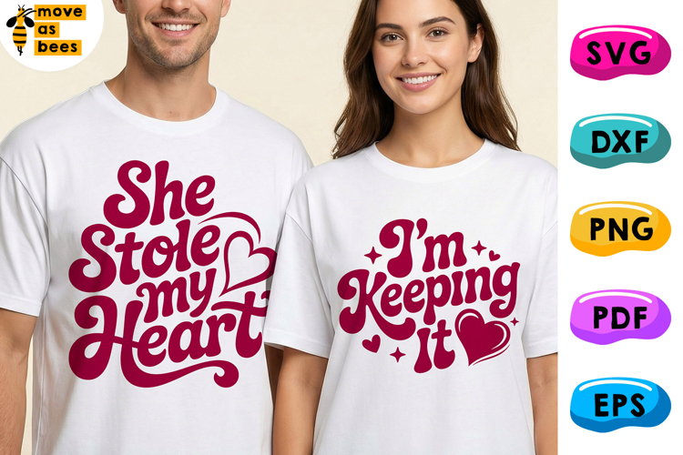 Couple Valentines Day Shirt Svg, Png, She Stole My Heart