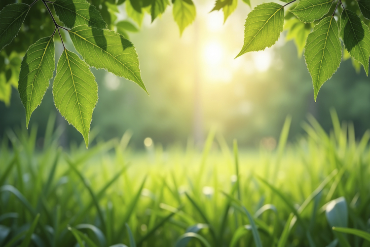 Lush Green Leaves Background Wallpaper