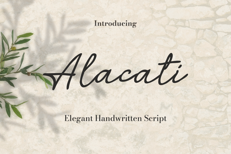 Alacati | Elegant Handwritten Script