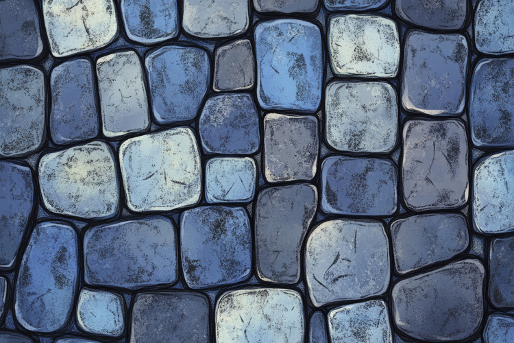 Blue Stone Wall Background Wallpaper