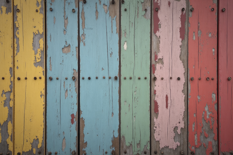 Weathered Wooden Panels Background Wallpaper