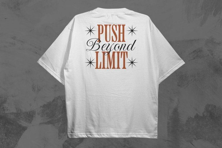 Push Beyond Limit Typography Streetwear T-shirt Design