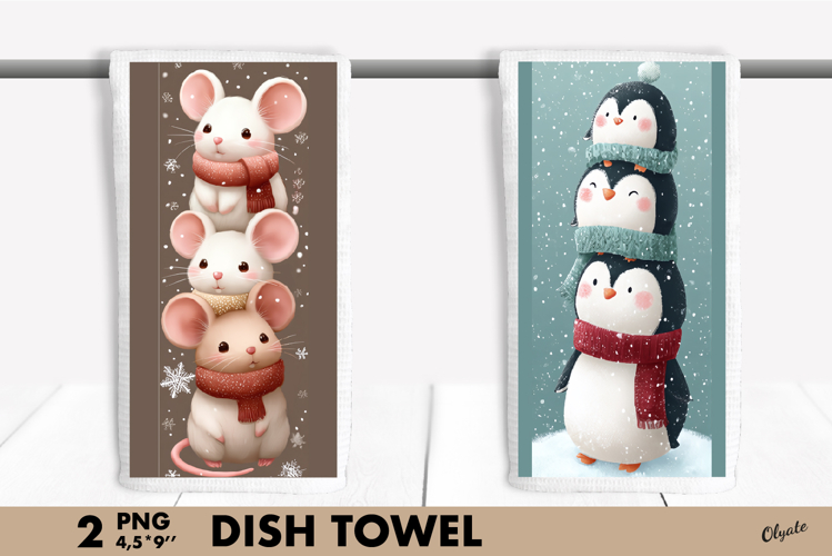 Funny Christmas PNG, Winter, Christmas Dish Towel PNG