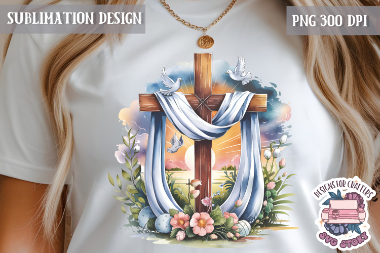 Easter Sublimation Quote Design PNG Religious Jesus
