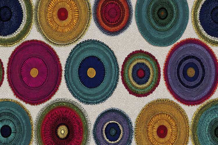 Colorful Circles Pattern Background