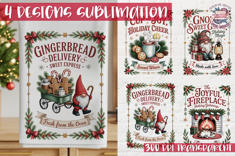 Christmas Vintage Quote Clipart PNG Sublimation 4 Design