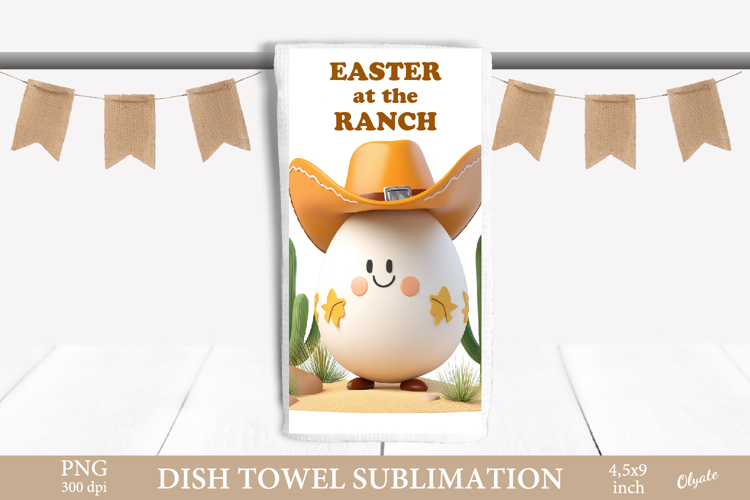 Cute Easter Egg Dish Towel PNG. Easter Egg Sublimation PNG