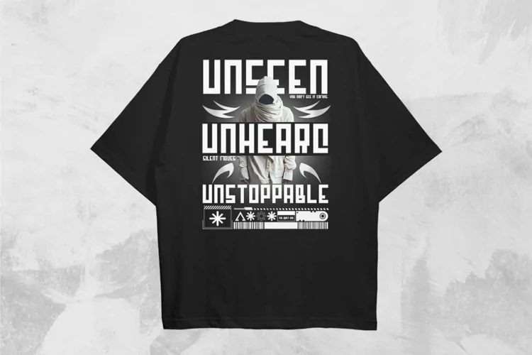 Unseen Unheard Unstoppable Streetwear PNG T-shirt Design