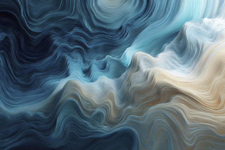 Blue and Orange Waves Background Wallpaper