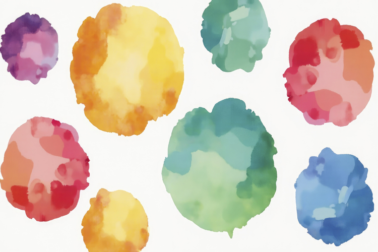Vibrant Watercolor Circles Background Wallpaper