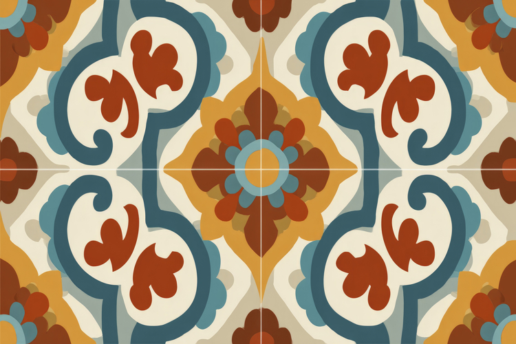 Moroccan Tiles Background Wallpaper