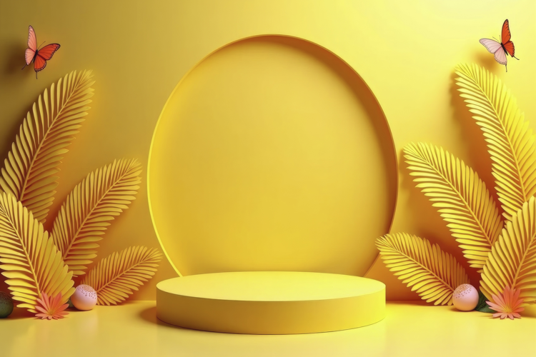 3D Product Podium Display Background Wallpaper