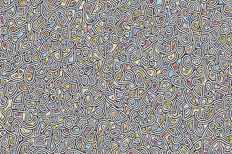 Intricate Pattern of Doodles Background Wallpaper