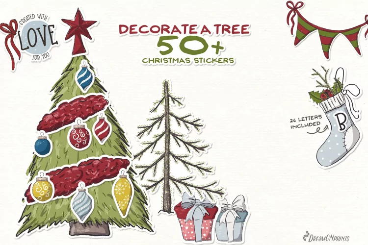 Christmas Stickers Bundle | Christmas Printable Stickers