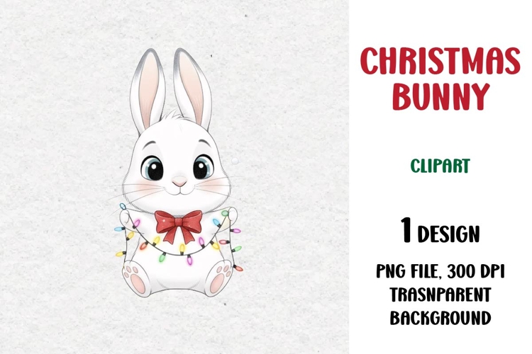Christmas Bunny, Cute Clipart