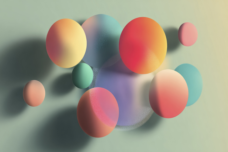 Multicolored Spheres Background Wallpaper
