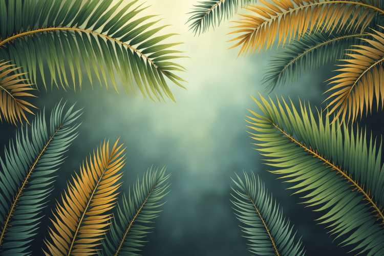 Tropical Leaves Background
