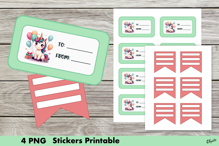 Birthday Stickers PNG, Kawaii Birthday Sticker PNG