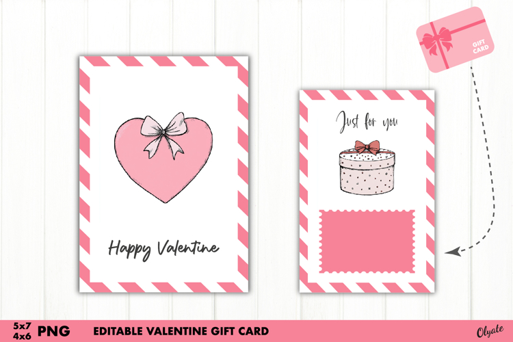 Valentine Gift Card Sublimation, Valentines Day PNG