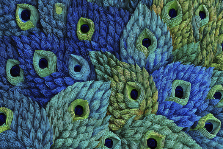 Vibrant Peacock Feathers Background