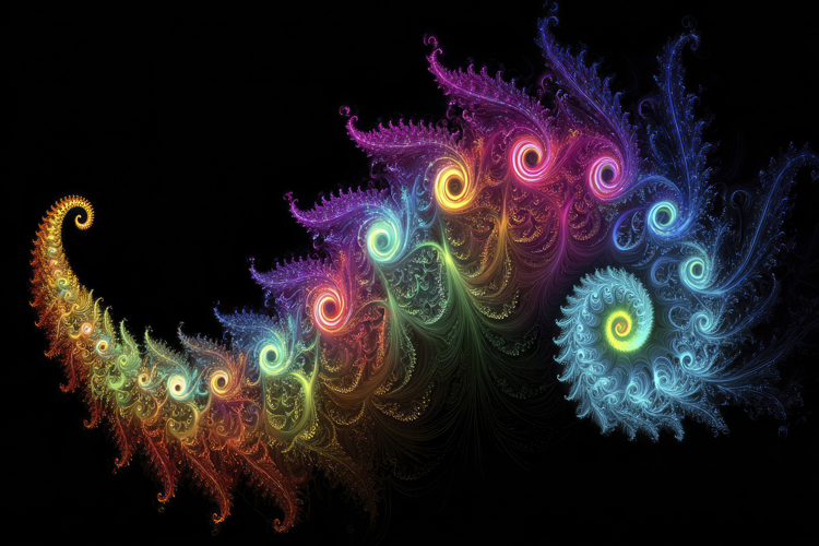 Colorful Fractal Art Background