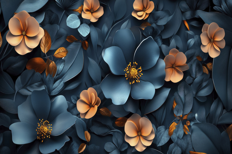 Blue Flowers Clipart Image 13