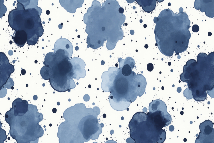 Blue Watercolor Pattern Background Wallpaper example image 1