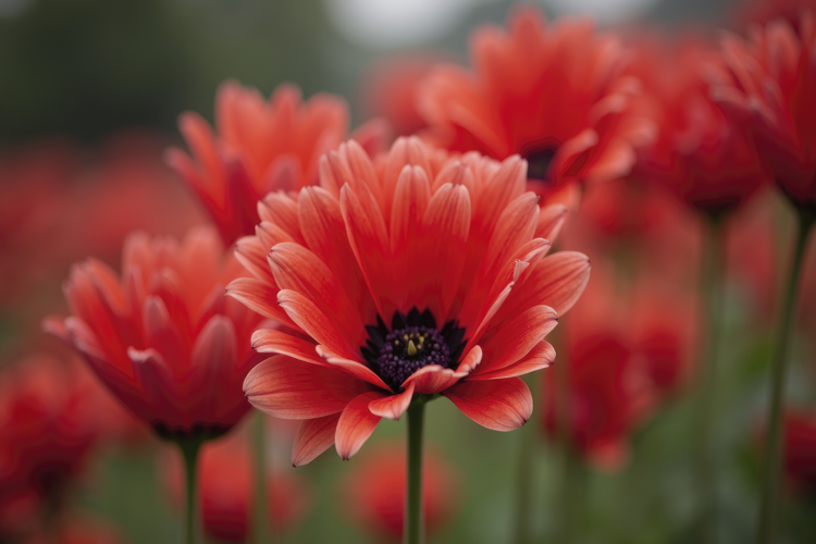 Gerbera Daisies Field Background Wallpaper