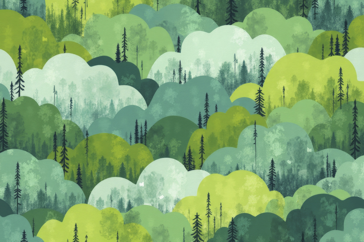 Various Shades of Green Forest Background Wallpaper