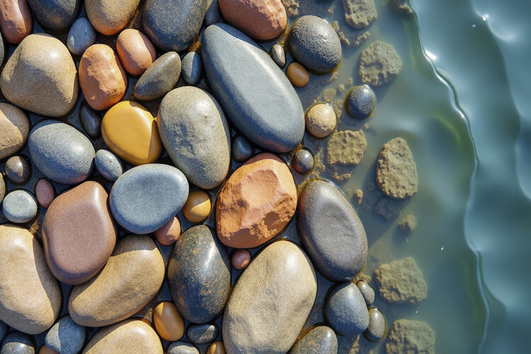 Sea Pebbles Background Wallpaper example image 1