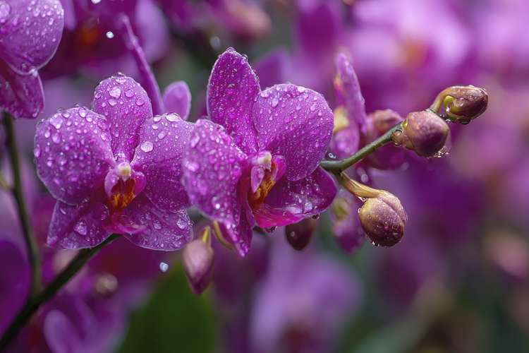 Purple Flowers Clipart Image 2