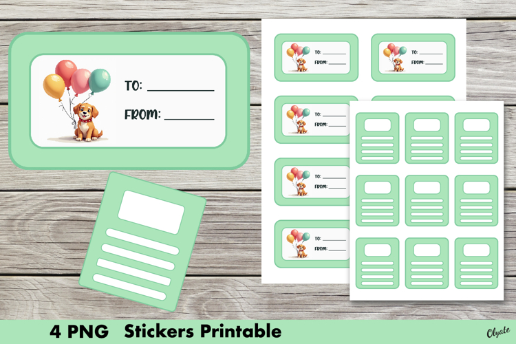 Birthday Stickers PNG, Kawaii Birthday Sticker PNG