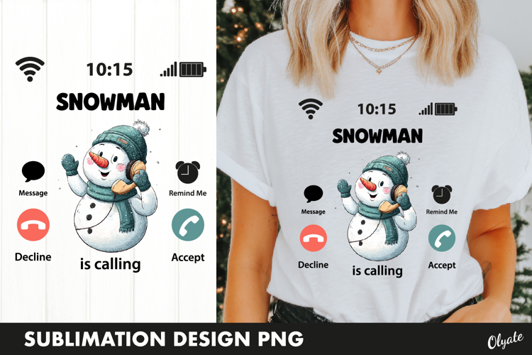 Santa Calling Tshirt PNG, Christmas Tshirt Design PNG