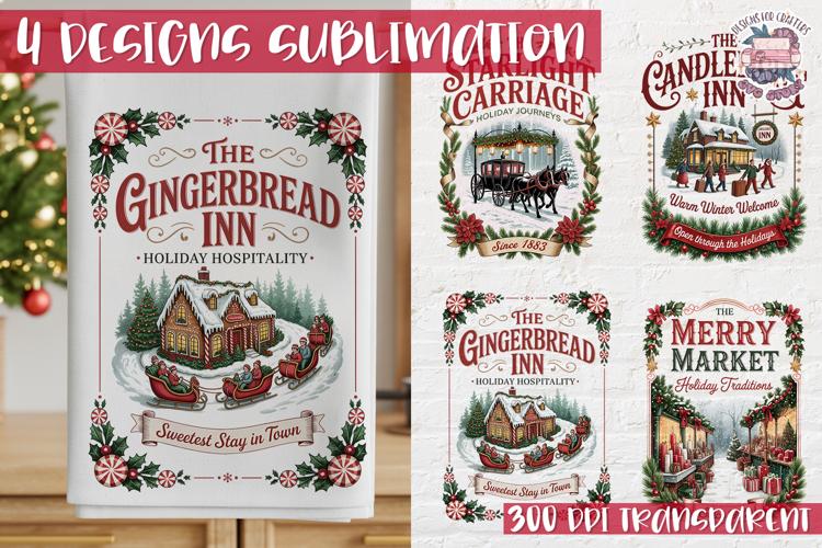 Christmas Vintage Quote Clipart PNG Sublimation 4 Design