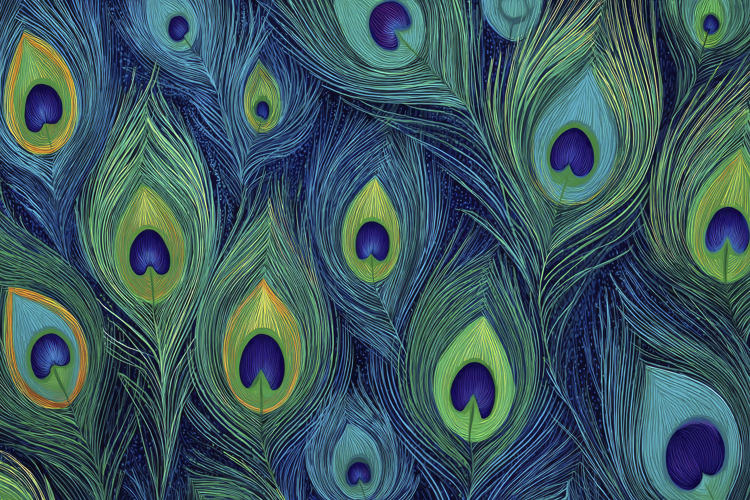 Vibrant Peacock Feathers Background