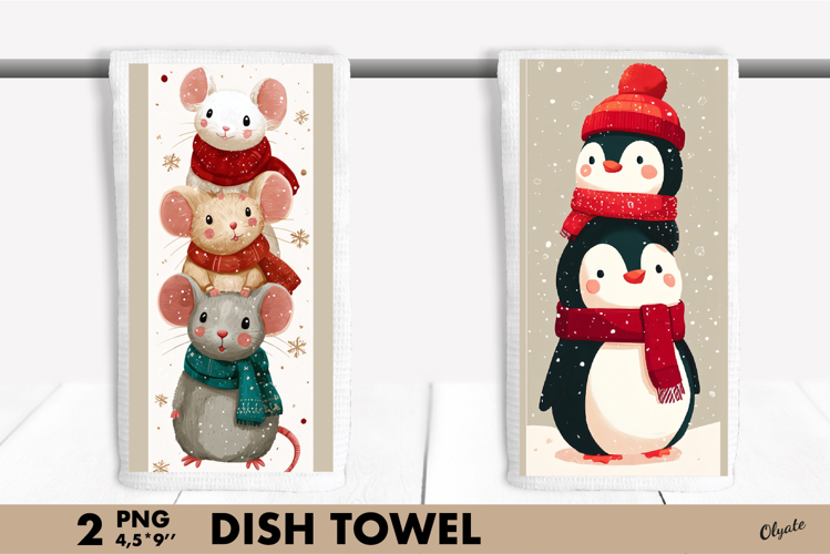 Funny Christmas PNG, Winter, Christmas Dish Towel PNG