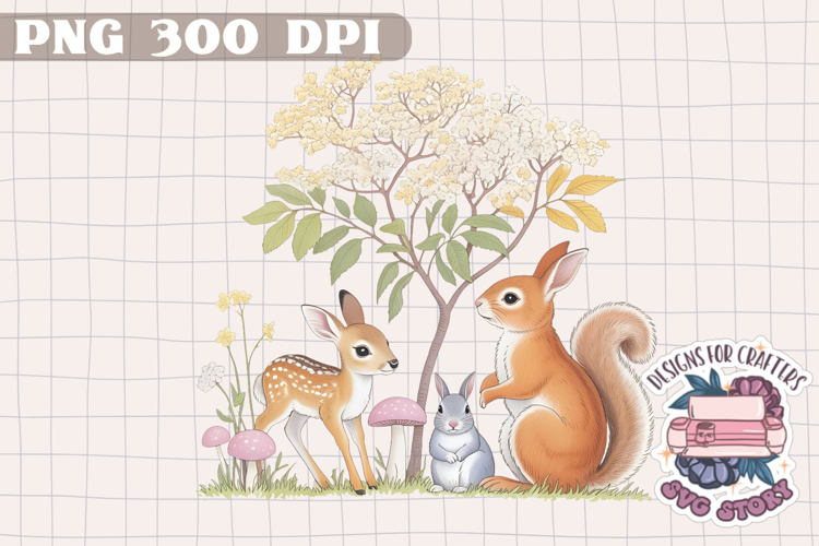 Watercolor Delicate Cottage core Summer Clipart PNG