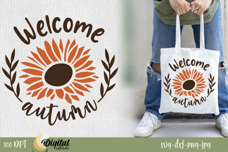 Welcome Autumn SVG. Autumn Design SVG. SVG Fall Design.