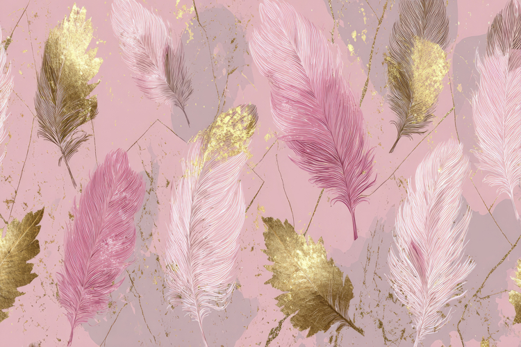 Pink And Gold Background Image 7