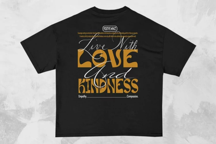 Live with Love Streetwear Typography T-shirt Design