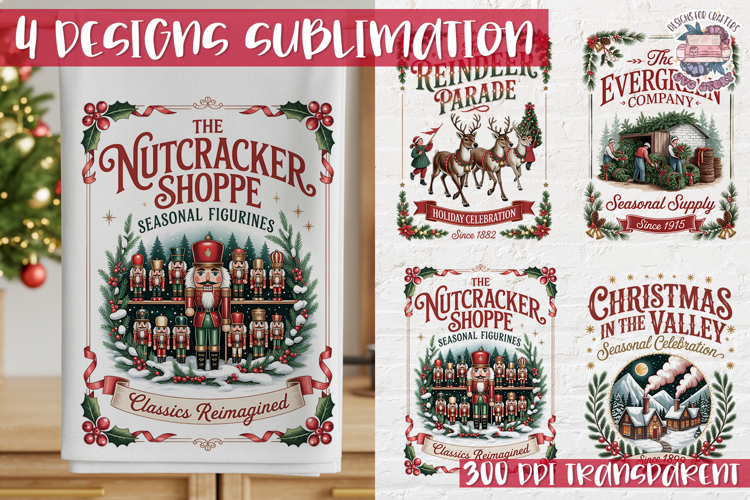 Christmas Vintage Quote Clipart PNG Sublimation 4 Design