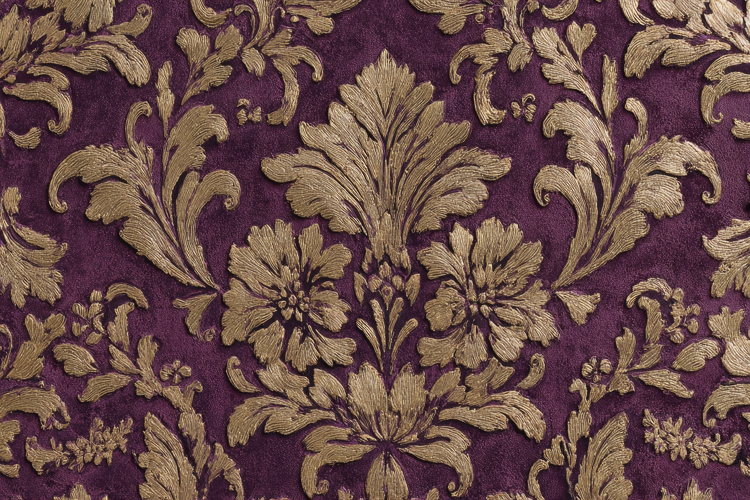 Purple and Gold Damask Background Wallpaper