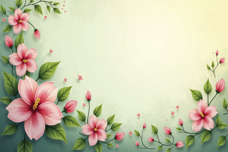 Pink Floral Background Wallpaper